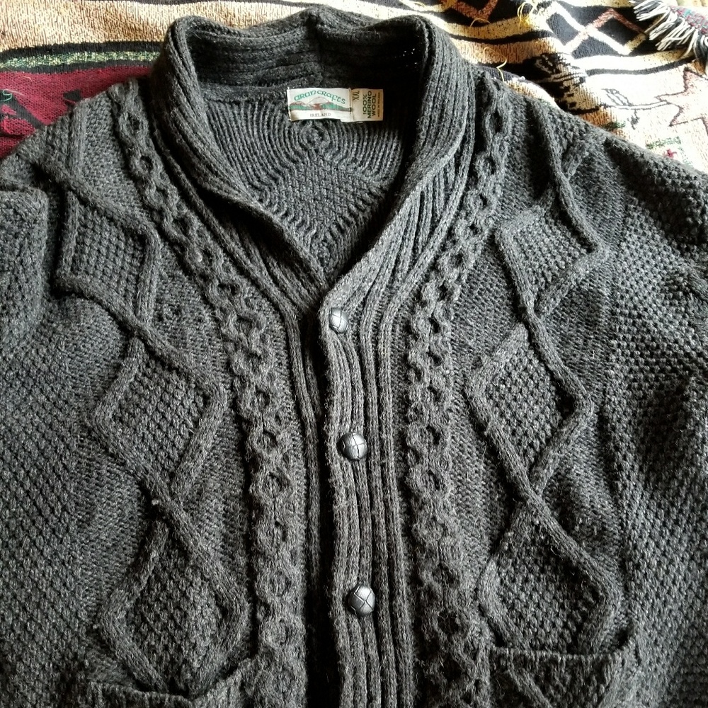 Aaron Crafts Cardigan Merino Wool Sweater